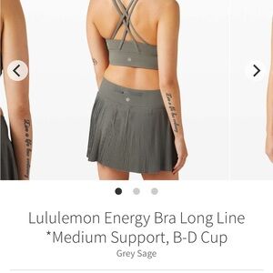 lululemon athletica Energy Bra Long Line - Olive Green
